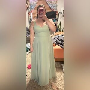 Elegant Sage Green Women's Dress